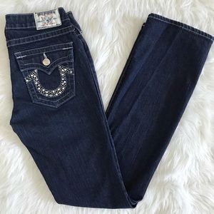 True Religion Jeans Becky Rhinestone size 28.